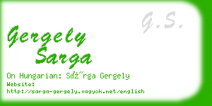 gergely sarga business card